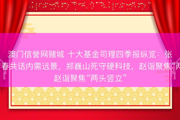 澳门信誉网赌城 十大基金司理四季报纵览：张坤、刘彦春共话内需远景，郑巍山死守硬科技，赵诣聚焦“两头竖立”