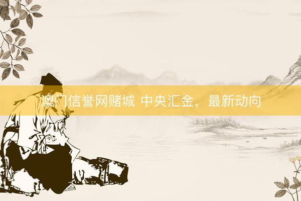 澳门信誉网赌城 中央汇金，最新动向