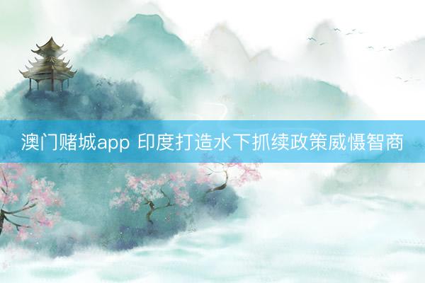 澳门赌城app 印度打造水下抓续政策威慑智商